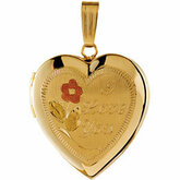 Heart Locket with "I Love You" Engraving