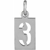 Pierced Numeral Necklace or Pendant