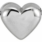 Puffy Heart Necklace or Slide Pendant
