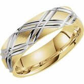 Two-Tone 6mm Patterned Band