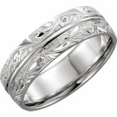 Hand-Engraved 7mm Band