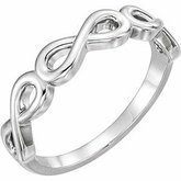 51618 / Sterling Silver / Stackable Infinity Ring