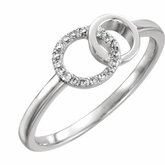 Diamond Interlocking Circle Ring