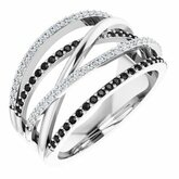 1/2 CTW Black & White Diamond Ring