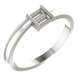 72131 / Neosadený / Sterling Silver / 2-Stone, 4X2 Mm / Polished / Engravable Family Ring Mounting