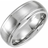 Cor52107 / Cobalt / 7 / 8 Mm / Polished / Comfort-Fit Band with Satin Finish