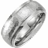 Cor52116 / Cobalt / 12 / 9 Mm / Polished / Edge Band With Hammered Finish