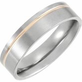 T52124 / Titanium / 13.5 / 6 Mm / Polished / Grooved Band