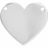 29835 / Sterling Silver / 8X7.25 Mm / Semi-Polished / Heart Trim